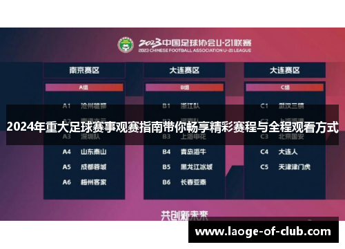 2024年重大足球赛事观赛指南带你畅享精彩赛程与全程观看方式